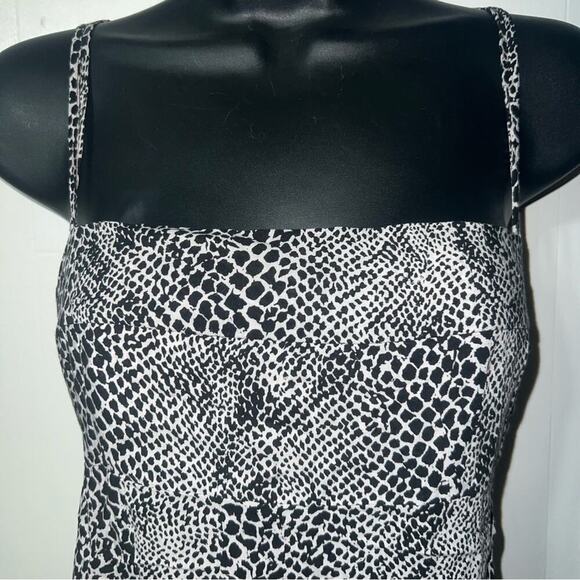 Free People Wild Child Snake Print Black White Mini Slip Dress Open Back Size S - Picture 5 of 13